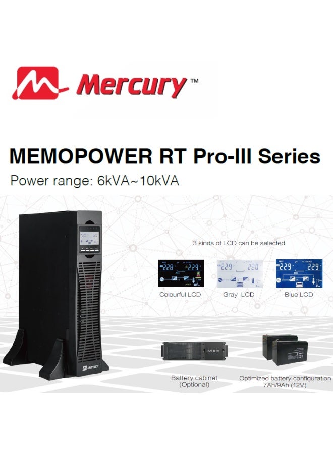 MERCURY MPM-W PRO Online UPS, 10K RT, Rack Mount and Tower Convertible - Image 2